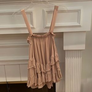 Free people beige gauze top XS-S